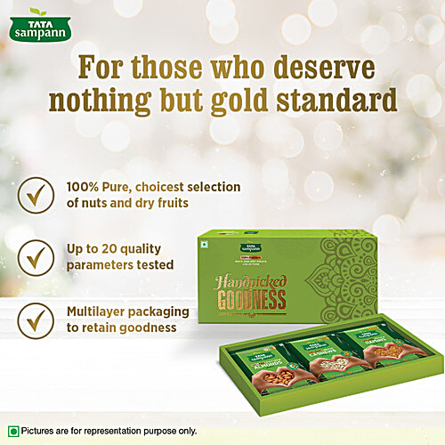 Tata Sampann Premium Nuts & Dry Fruits Collection - Almonds, Cashews & Raisins, For Gifting, 200 g (Pack of 3) 