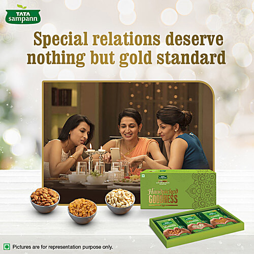 Tata Sampann Premium Nuts & Dry Fruits Collection - Almonds, Cashews & Raisins, For Gifting, 200 g (Pack of 3) 