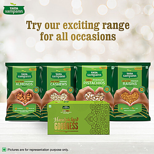 Tata Sampann Premium Nuts & Dry Fruits Collection - Almonds, Cashews & Raisins, For Gifting, 200 g (Pack of 3) 