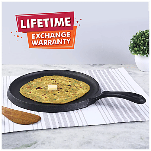Wonderchef Wonderchef Cast Iron Cookware Tawa - Induction Base, Freezer Safe, 25 cm, With Handle, Forza,, 1 pc