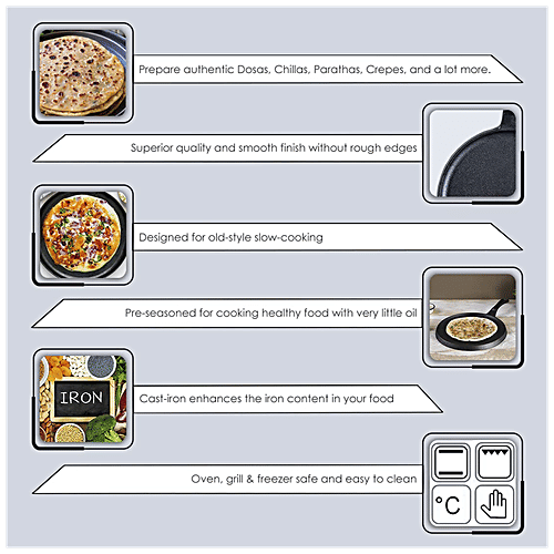 Buy Wonderchef Wonderchef Cast Iron Cookware Tawa Induction Base