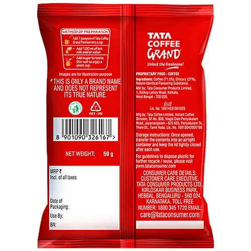 Buy Tata Coffee Grand Premium Instant Coffee 100 Coffee Blend Online