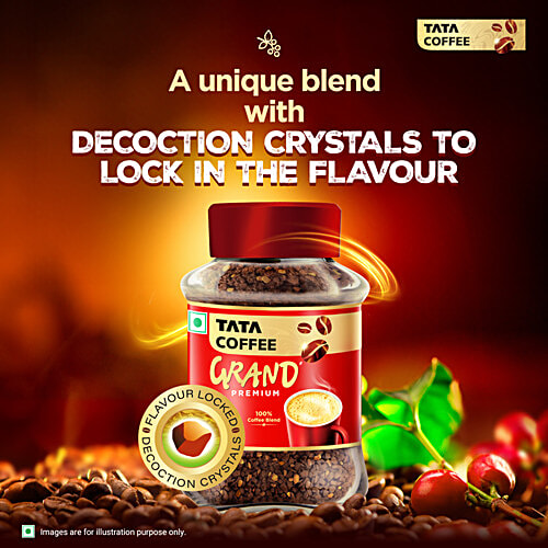 Tata Coffee Premium Instant Coffee - Coffee Blend, 90 g Jar 