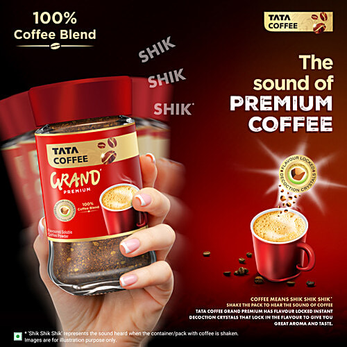 Tata Coffee Premium Instant Coffee - Coffee Blend, 90 g Jar 