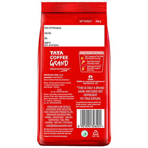 Buy Tata Coffee Grand Premium Instant Coffee 100 Coffee Blend Online
