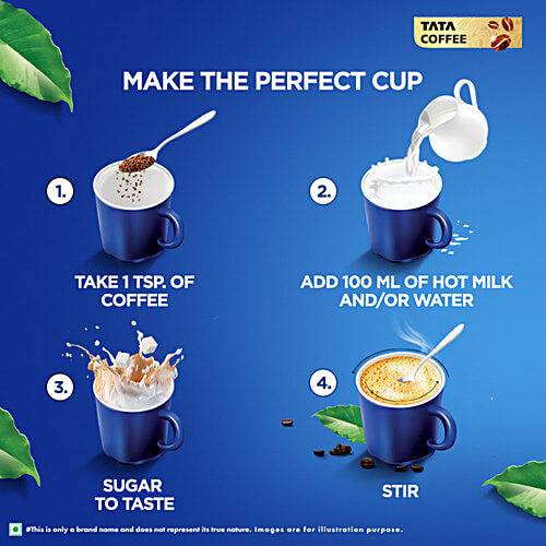 Tata Coffee Classic Instant Coffee, Chicory Mix With Strong Taste & Rich Aroma, 100 g Pouch 