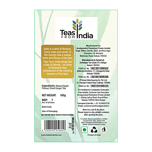 Buy TEAS FROM INDIA Bay Of Blends Tea Amazing AppleGinger, Aromatic
