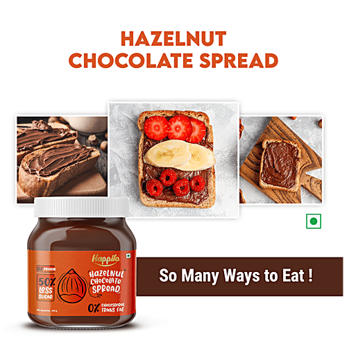 Buy Happilo Hazelnut Chocolate Spread ProteinRich, 50 Less Sugar