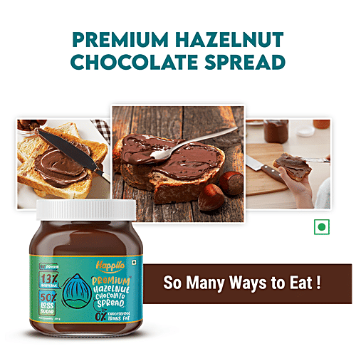 Buy Happilo Premium Hazelnut Chocolate Spread ProteinRich, 50 Less