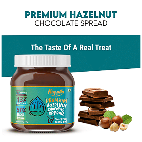 Buy Happilo Premium Hazelnut Chocolate Spread ProteinRich, 50 Less