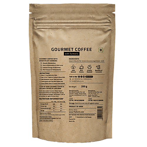 Buy Auric Gourmet Coffee With Turmeric Rich Antioxidants Online at