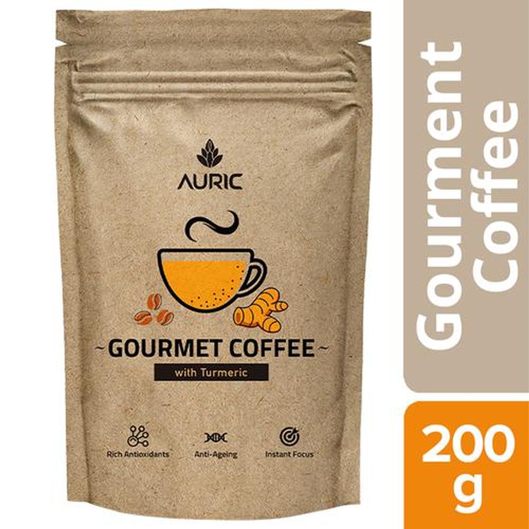 Auric Gourmet Coffee With Turmeric - Rich Antioxidants, 200 g 