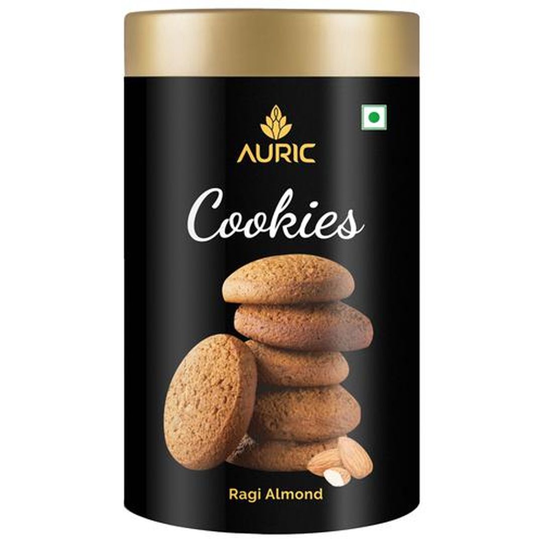 Auric Ragi Almond Cookies - High Protein, 140 g 