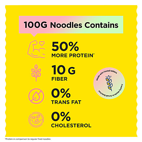 Auric Baked Noodles - Zero oil, No Maida, Mexican Peri Peri, 70 g  40% Millet, 14% More Protein