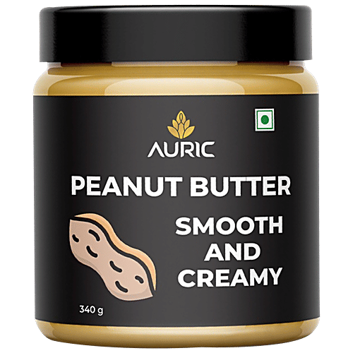 Buy Auric Peanut Butter Smooth & Creamy, High Protein, Plant Based