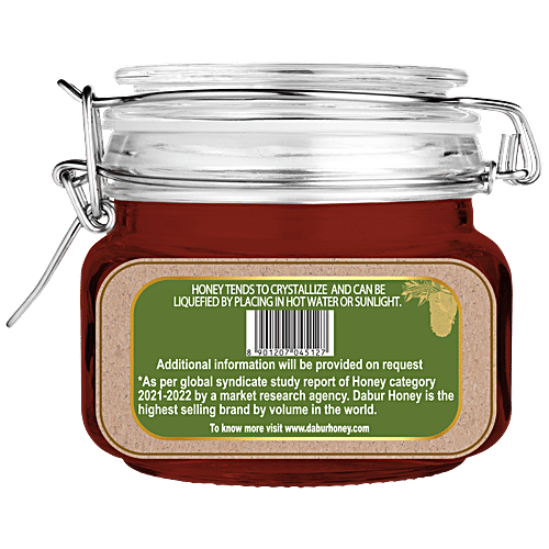 Dabur Organic Honey - Unprocessed & Unpasteurized , Sourced From Wild Forests, 600 g Jar