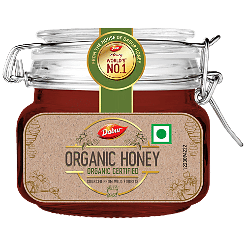 Buy Dabur Organic Honey Unprocessed & Unpasteurized , Sourced From Wild Forests Online at Best