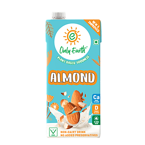 Only Earth Plant Based Almond Original Drink - Unsweetened, Lactose Free, 1 L Plant based Beverage, Non-Dairy Drink