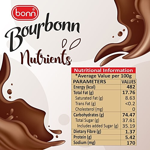 Bonn Classic Bourbon Choco Creme Biscuits - Sweet & Crunchy, 260 g (Buy 3 Get 1 Free) 