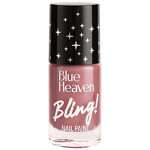Blue Heaven Bling Nail Paint 02 - Crème Gloss Finish, Long-Lasting, 8 g  