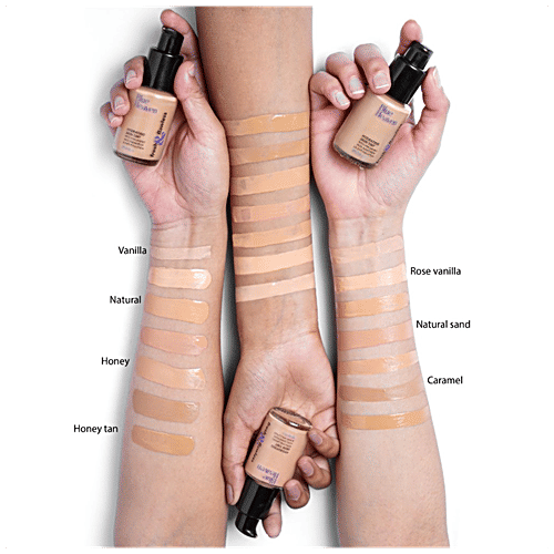 Blue Heaven Fresh & Flawless, Hydrating Skin Tint Serum Foundation, Rose, Vanilla, With Hyaluronic Acid & Spf | Antipollution | Antioxidan, 28 ml Rose Vanilla 