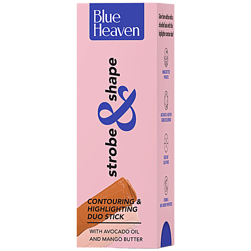 Blue Heaven Strobe & Shape Highlighter & Contour Duo Stick - Fair to Medium, 3.5 g Fairy Light