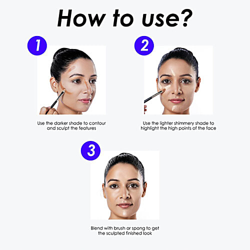 Blue Heaven Strobe & Shape Highlighter & Contour Duo Stick - Fair to Medium, 3.5 g Fairy Light