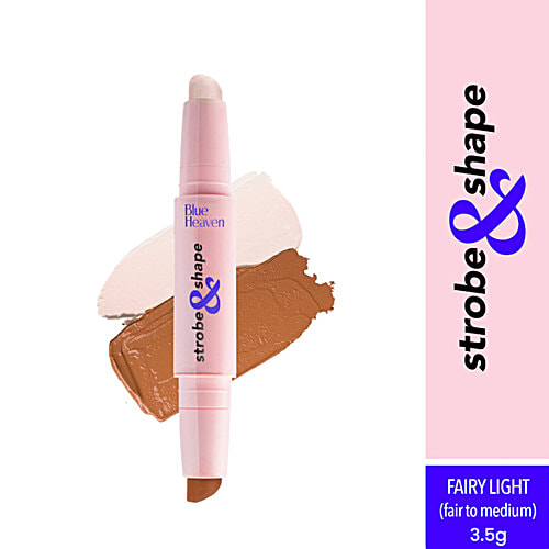 Blue Heaven Strobe & Shape Highlighter & Contour Duo Stick - Fair to Medium, 3.5 g Fairy Light
