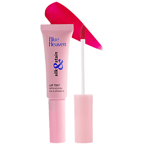 Blue Heaven Silk & Stain Lip Tint With Jojoba Oil & Vitamin E - Provides Nourishment, 8 ml Showgirl Pink 