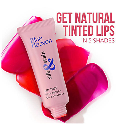 Blue Heaven Silk & Stain Lip Tint With Jojoba Oil & Vitamin E - Provides Nourishment, 8 ml Showgirl Pink 