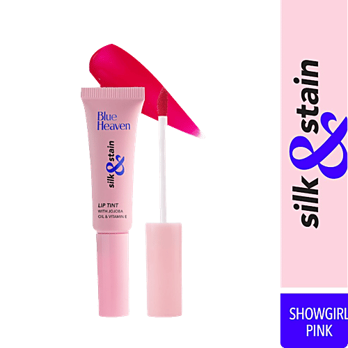 Blue Heaven Silk & Stain Lip Tint With Jojoba Oil & Vitamin E - Provides Nourishment, 8 ml Showgirl Pink 