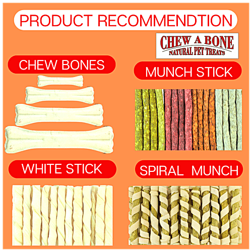 Chew A Bone Rawhide Based Mixed Candy Munch Sticks - All Breed Dog & Puppy Chew Treat, 450 g  
