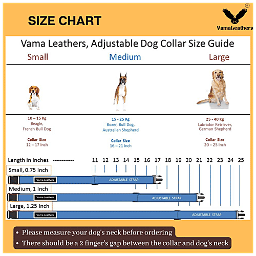 Vama Leathers Nylon Collar - Soft, Durable, For Medium & Large Dogs, Fits 41-53 cm, Printed, 1 pc  