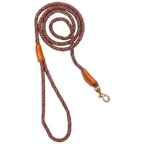 Vama Leathers Heavy Duty Rope Leash - Brass Hook, Durable, For Puppy &  Small Dogs, 5 Feet, 8 mm, 1 pc