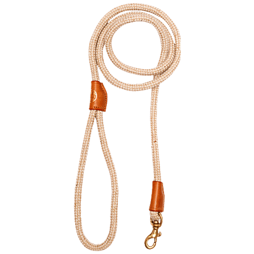 Vama Leathers Eco-Friendly Leash - Cotton & Jute, Brass Hook, For All Dog Breeds, 5 Feet, 12 mm, 1 pc  