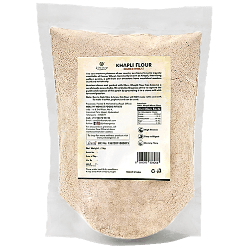 Buy Jivika Naturals Emmer Wheat/Khapli Flour High In Fiber, Easy To Digest Online at Best