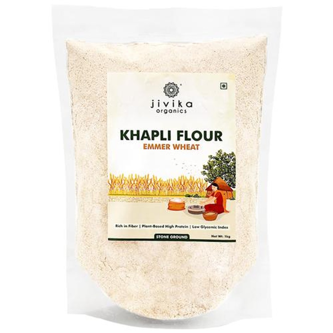 Buy Jivika Naturals Emmer Wheat/Khapli Flour High In Fiber, Easy To Digest Online at Best