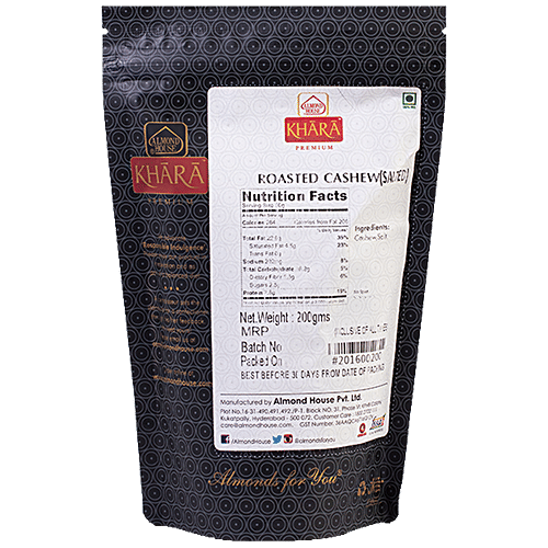 Buy Almond House Khara Roasted Cashew/Kaju Salted, Premium, Rich