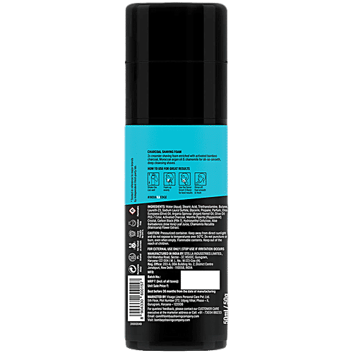 Bombay Shaving Company Bombay Shaving Co Charcoal Shaving Foam 50 gm with Activated Charcoal & Moroccan Argan Oil, 50 g  