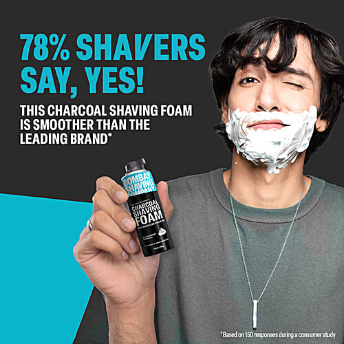 Bombay Shaving Company Bombay Shaving Co Charcoal Shaving Foam 50 gm with Activated Charcoal & Moroccan Argan Oil, 50 g  