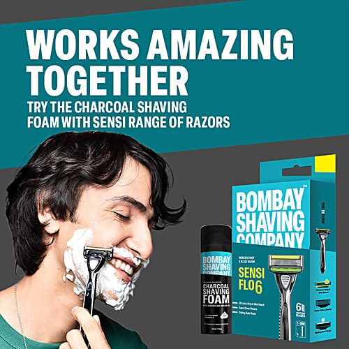 Bombay Shaving Company Bombay Shaving Co Charcoal Shaving Foam 50 gm with Activated Charcoal & Moroccan Argan Oil, 50 g  