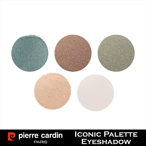 Pierre Cardin Paris Iconic Palette Eyeshadow - Highly Pigmented, Long-lasting, 10 g Green Cult 