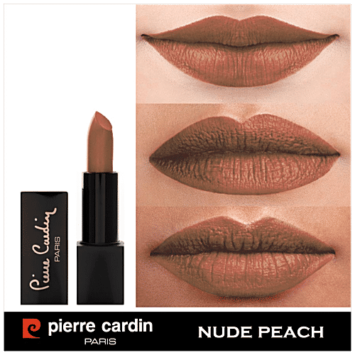 Pierre Cardin Paris Mercury Velvet Lipstick - Soft Formula, Long Lasting, Highly Pigmented, 4 g 162-Nude Peach
