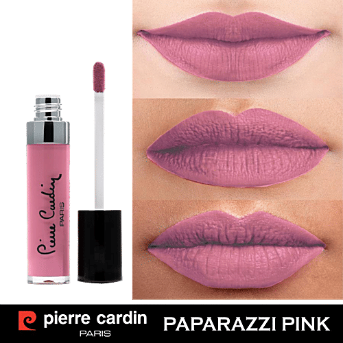 Pierre Cardin Paris Lip Master Intense Velvet Colour Lipgloss - Non-sticky Texture, Semi Matte, Highly Pigmented, 7 ml 423-Papparazzi Pink