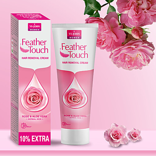 Buy VIJOHN Feather Touch Hair Removal Cream Rose & Aloevera, For Normal Skin Online at Best