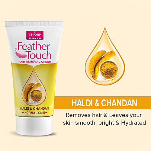 Buy VIJOHN Feather Touch Hair Removal Cream Haldi & Chandan, For Normal Skin Online at Best