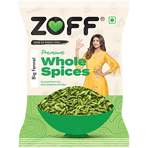 Zoff Big Fennel/Saunf, 50 g  No Preservatives or Added Colours
