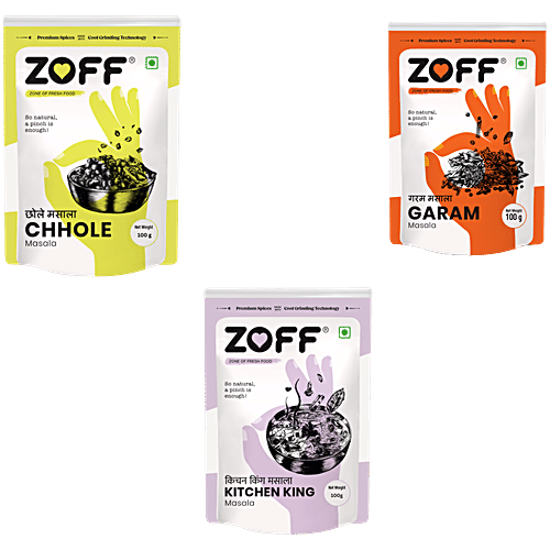 Zoff Masala Combo - Garam, Chhole, Kitchen King, 100 g (Pack of 3) 