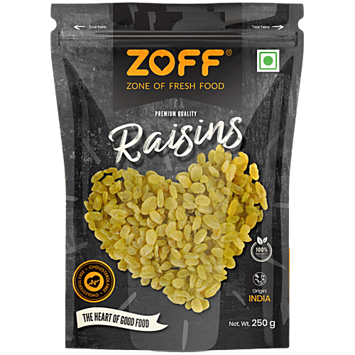 Buy Zoff Raisins Rich In Vitamins, Boosts Iron Levels, Aids Digestion Online at Best Price of