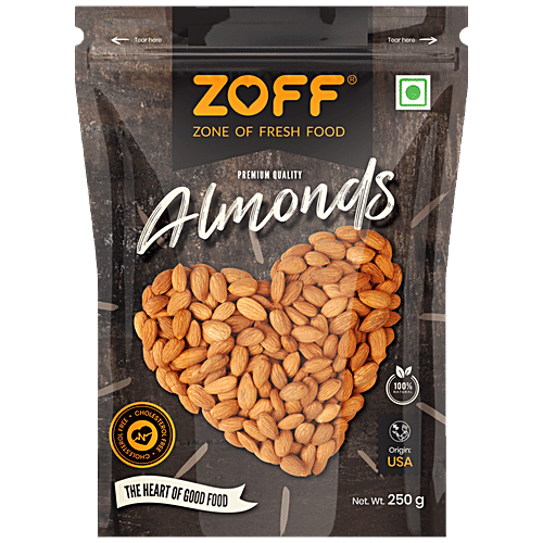 Buy Zoff Almonds Rich In Fiber & Protein, Regulates Blood Pressure